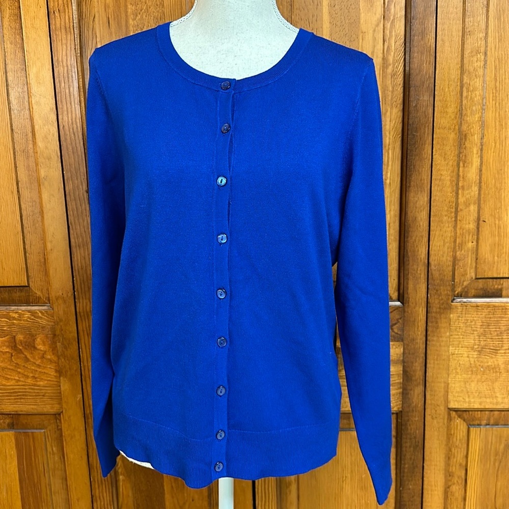 Charter Club Women's Blue Crew Neck Sweater - Picture 2 of 8